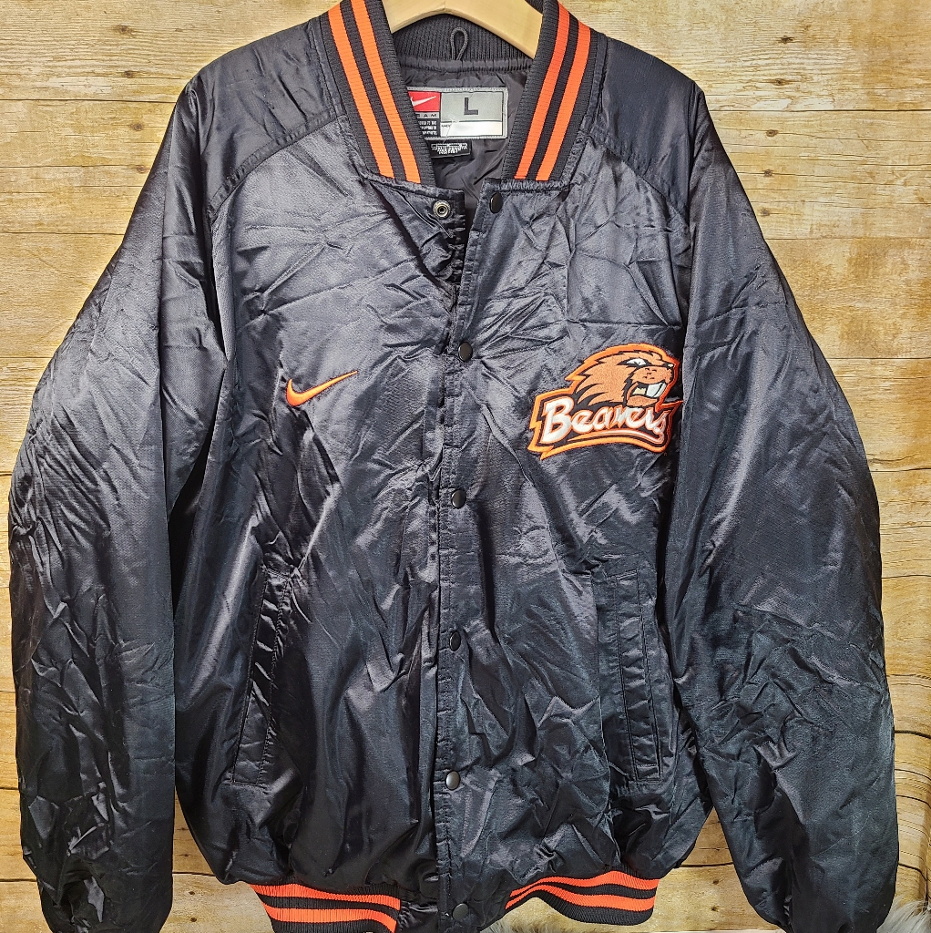 Nike Black And Orange Beavers Bomber Jacket